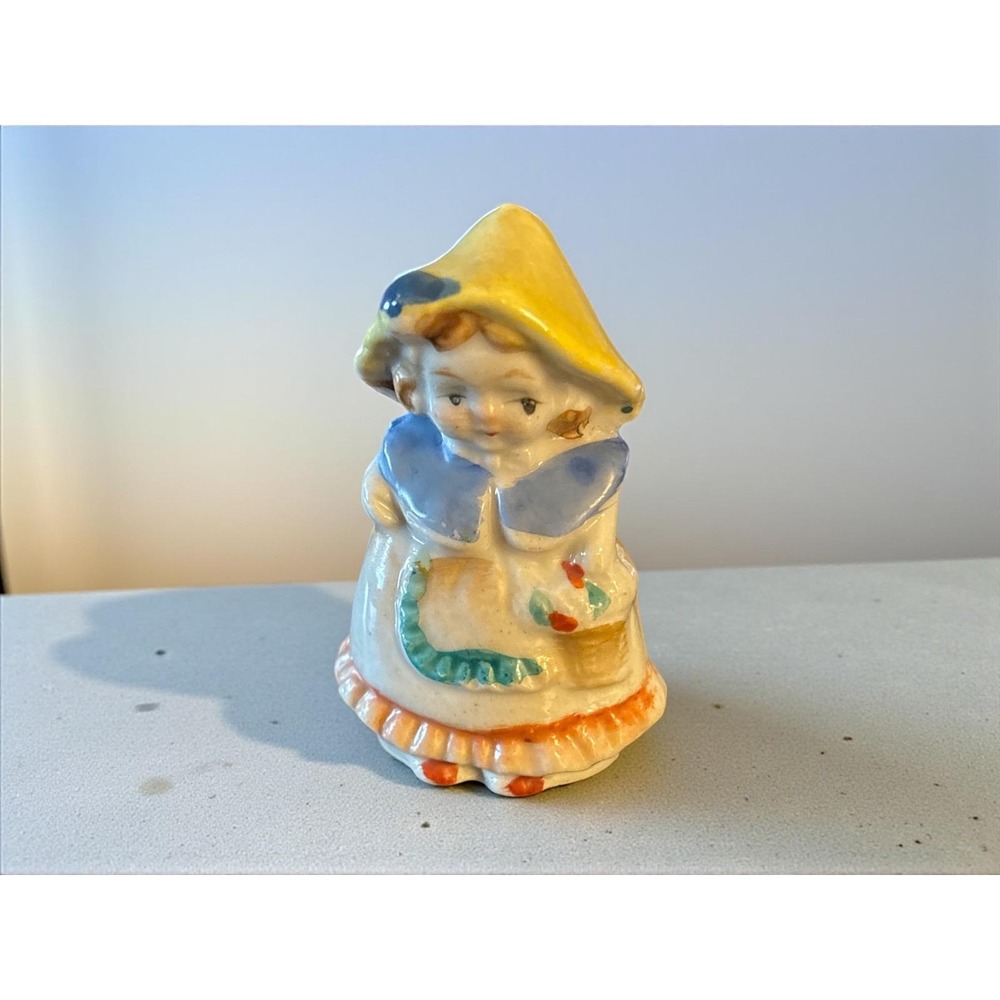 Vintage Japan Hand-Painted Porcelain Girl Figurine – Storybook‎ Cottage Charm - Picture 3 of 5